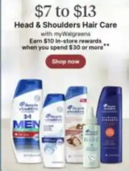Walgreens Head & Shoulders Hair Care offer