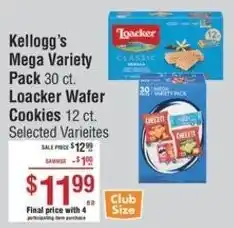 Smart & Final Kellogg's Mega Variety Pack offer