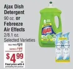 Smart & Final Ajax Dish Detergent or Febreze Air Effects offer