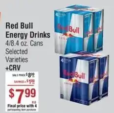 Smart & Final Red Bull Energy Drinks offer