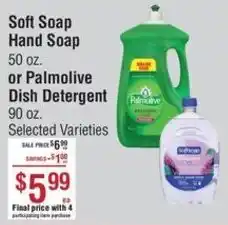 Smart & Final Palmolive soft soap hand soap or palmolive dish detergent offer