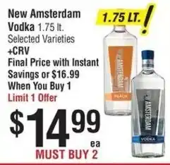Smart & Final New Amsterdam Vodka offer