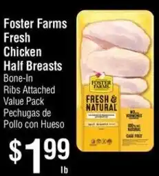 Smart & Final Foster Farms fresh chicken half breasts offer