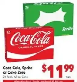 Vallarta Supermarkets Coca Cola, Sprite or Coke Zero offer