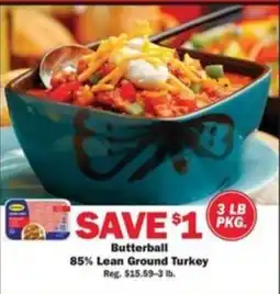 Schnucks Butterball 85% Lean Ground Turkey offer