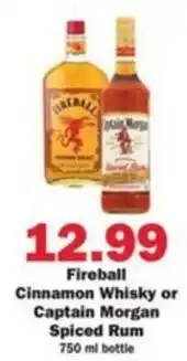 Schnucks Fireball Cinnamon Whisky or Captain Morgan Spiced Rum offer