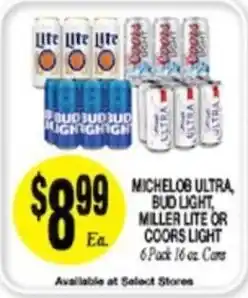 Arlan's Market Michelob Ultra, Bud Light, Miller Lite or Coors Light offer