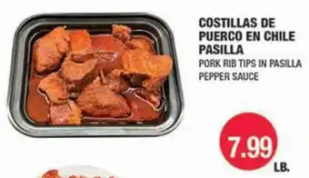 Pork Rib Tips In Pasilla Pepper Sauce