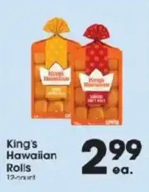 Price Rite King's Hawaiian Rolls offer
