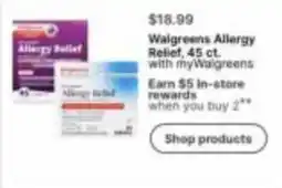 Walgreens Walgreens Allergy Relief offer
