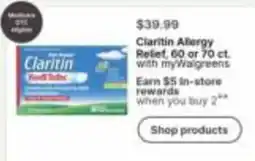 Walgreens Claritin Allergy Relief offer