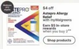 Walgreens AstePro Allergy Relief offer