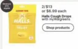 Walgreens Halls Cough Drops offer
