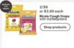 Walgreens Ricola Cough Drops offer