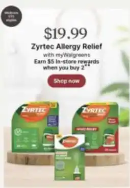 Walgreens Zyrtec Allergy Relief offer