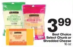 Harp's Market Best Choice Select Chunk or Shredded Cheese offer