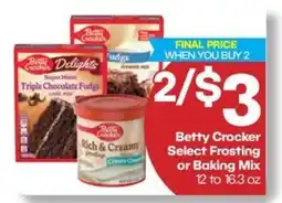 Harp's Market Betty Crocker Select Frosting or Baking Mix offer