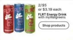Walgreens Flrt Energy Drink offer