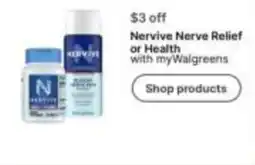 Walgreens Nervive Nerve Relief or Health offer