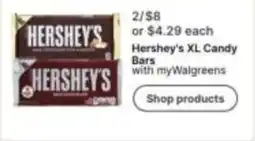 Walgreens Hershey's XL Candy Bars offer