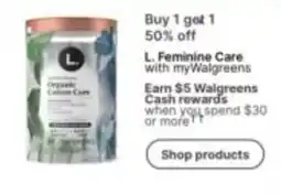 Walgreens L. Feminine Care offer