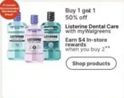Walgreens Listerine Dental Care offer