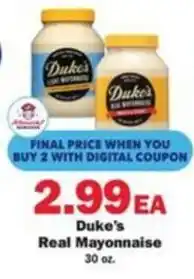 Schnucks Duke's Real Mayonnaise offer