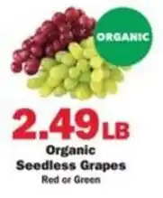 Schnucks Organic Seedless Grapes offer