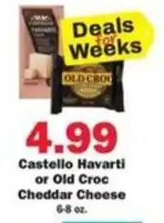 Schnucks Castello Havarti or Old Croc Cheddar Cheese offer