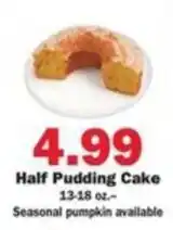 Schnucks Half Pudding Cake offer