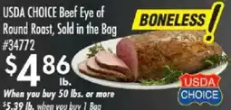 Smart & Final Usda choice beef eye of round roast offer