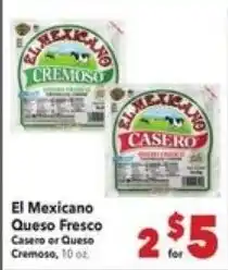 Vallarta Supermarkets El Mexicano Queso Fresco offer