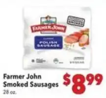 Vallarta Supermarkets Farmer John Smoked Sausages offer