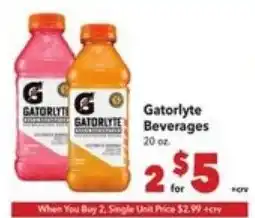 Vallarta Supermarkets Gatorlyte Beverages offer
