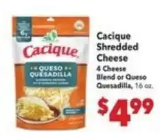Vallarta Supermarkets Cacique shredded cheese offer