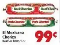 Vallarta Supermarkets El mexicano chorizo offer