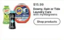 Walgreens Downy, Gain or Tide Laundry Care offer