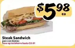Fresco y Más Steak Sandwich offer