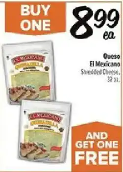 Fiesta Mart El Mexicano shredded cheese offer