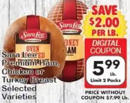 Fairplay Sara Lee Premium Turkey Ham, Chicken or Turkey Breast Selected Varieties offer