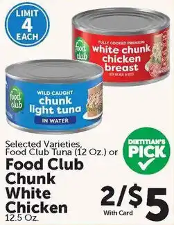 Food City Food Club Chunk White Chicken offer