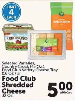 Food City Country Crock Shredded Cheese offer