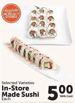 Food City In-Store Made Sushi offer