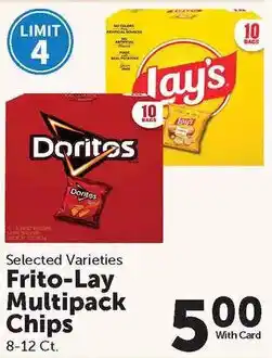 Food City Selected Varieties Frito-Lay Multipack Chips offer