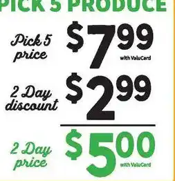 Food City Pick 5 Produce offer