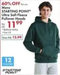 Boscov's Starting Point ultra soft fleece pullover hoods offer