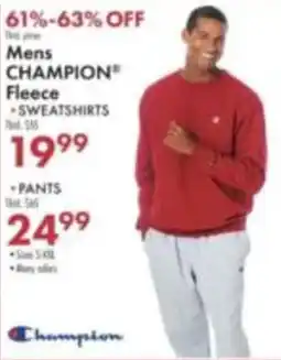 Boscov's Mens Champion Fleece Sweatshirts offer