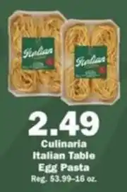 Schnucks Culinaria Italian Table Egg Pasta offer