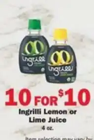 Schnucks Ingrilli Lemon or Lime Juice offer