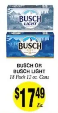 Arlan's Market Busch or Busch Light offer